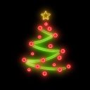 Neon Christmas Tree Sticker